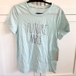 Rae Dunn future mrs graphic T-shirt blue nwt size medium